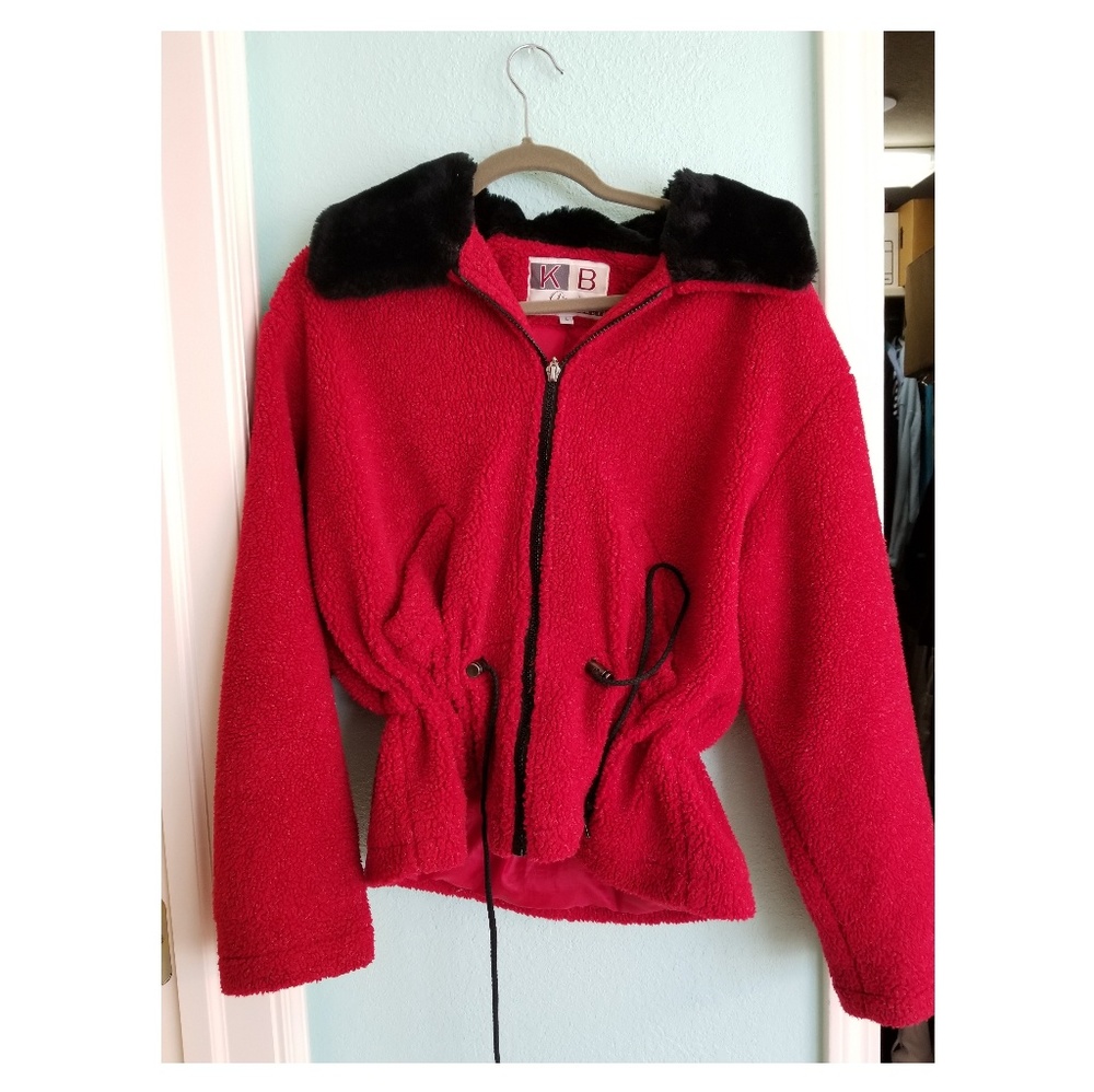 BIG SALE!!!Red Sherpa jacket. Apres Kristin Blake.